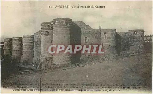 Cartes postales Angers Vue d'ensemble du Chateau