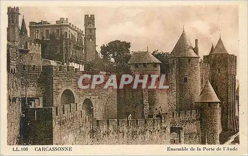 Ansichtskarte AK Carcassonne Ensemble de la Porte de l'Aude
