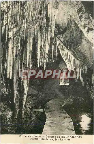 Cartes postales Les Pyrennees Grottes de Betharram Partie inferieure les Larmes