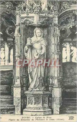 Ansichtskarte AK Bourg Eglise de Brou Figure du Mausolee de Philibert le Beau (detail)