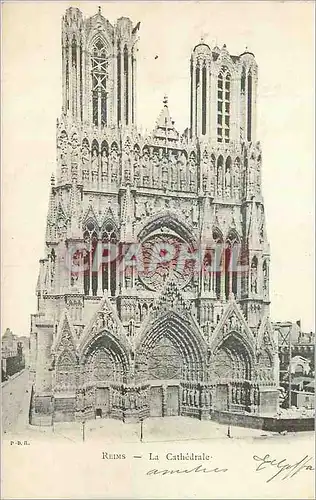 Cartes postales Reims La Cathedrale