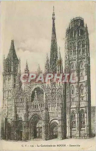 Ansichtskarte AK Rouen La Cathedrale Ensemble