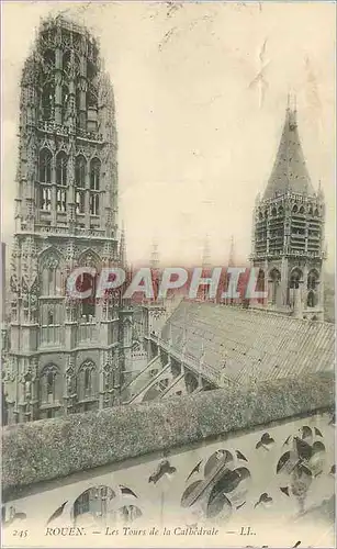 Ansichtskarte AK Rouen Les Tours de la Cathedrale