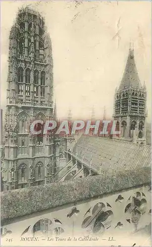 Cartes postales Rouen Les Tours de la Cathedrale