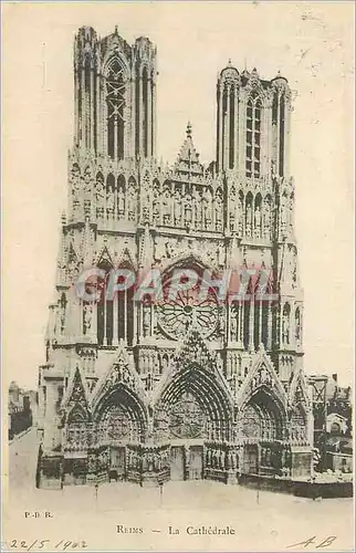 Cartes postales Reims La Cathedrale