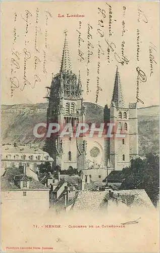 Cartes postales La Lozere Mende Clochers de la Cathedrale