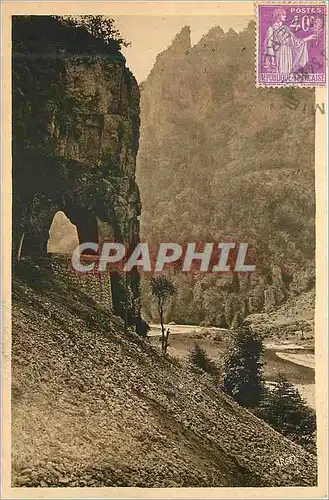 Cartes postales Gorges du Tarn la route a la sortie des Deroits