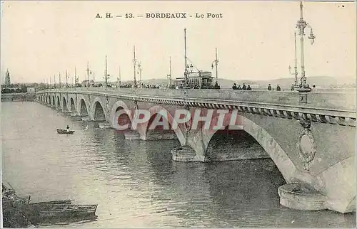 Cartes postales Bordeaux le Pont Tramway