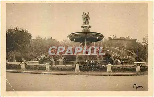 Ansichtskarte AK Les Petits Tableaux de Provence Aix en Provence La Fontaine de la Rotonde oeuvre de Tournadre et