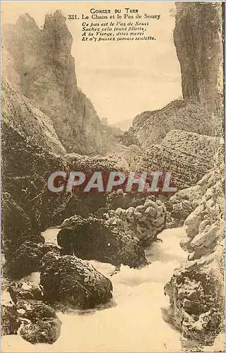 Cartes postales Gorges du Tarn Le Chaos et le Pas de Soucy