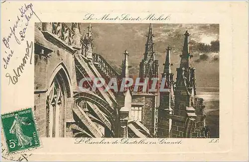 Cartes postales Le Mont Saint Michel L'Escalier de Dentilles
