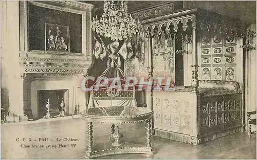 Ansichtskarte AK Pau Le Chateau Chambre ou est ne Henri IV