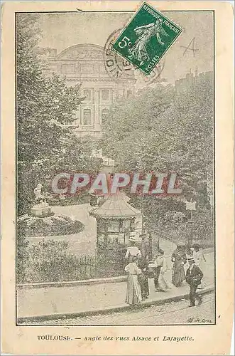 Cartes postales Toulouse Angle des rue Alsace et Lafayette