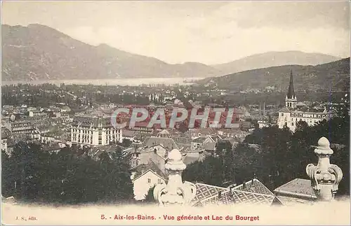 Cartes postales Aix les Bains Vue generale et Lac du Bourget