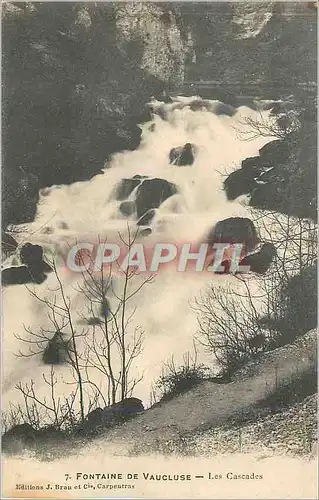 Cartes postales Fontaine de Vaucluse Les Cascades