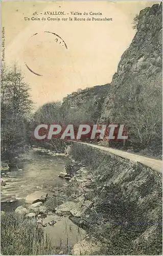 Cartes postales Avallon Vallee du Cousin Un Coin du Consin sur la Route de Pontaubert