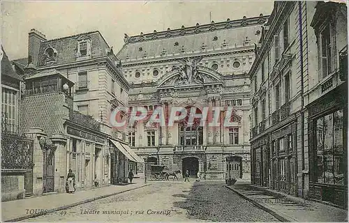 Cartes postales Tours Theatre municipal rue Corneille