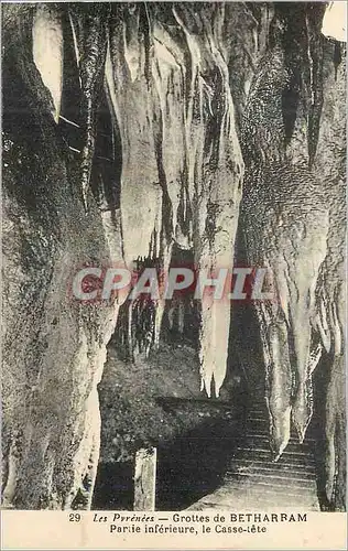 Cartes postales Les Pyrenees Grottes de Betharram Partie inferieure la Casse tete