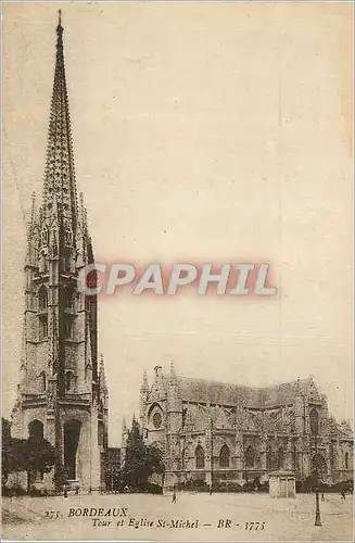 Cartes postales Bordeaux Tour et Eglise Saint Michel
