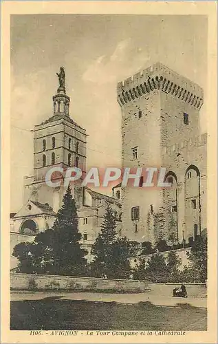 Ansichtskarte AK Avignon La Tour Campane et la Cathedrale