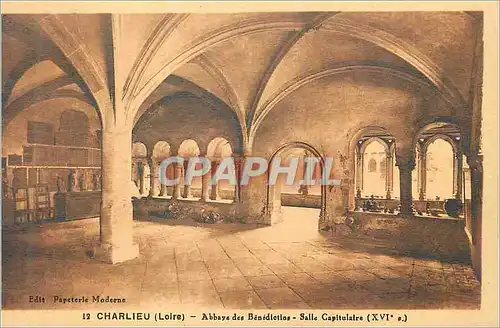 Ansichtskarte AK Charlieu (Loire) Abbaye des Benedictions Salle Capitulaire (XVIe s)