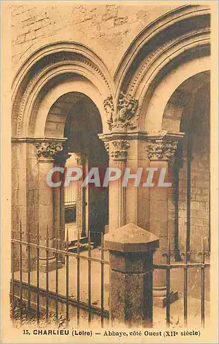 Cartes postales Charlieu (Loire) Abbaye cote Ouest (XIIe siecle)