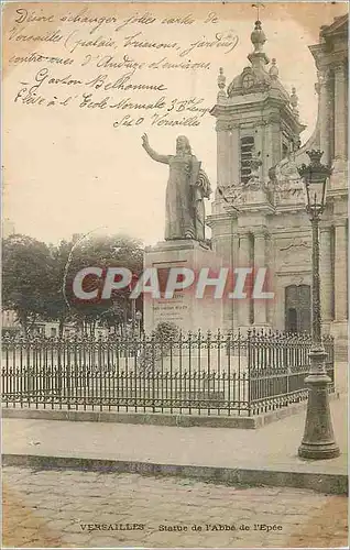 Cartes postales Versailles Statue de l'Abbe de l'Epee