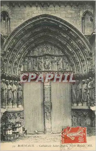 Cartes postales Bordeaux Cathedrale Saint Angre Porte Royale