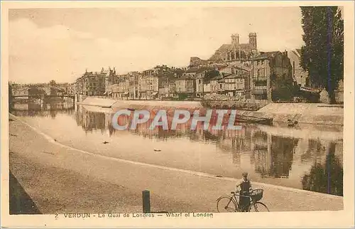 Ansichtskarte AK Verdun Le Quai de Londres Velo Cycle