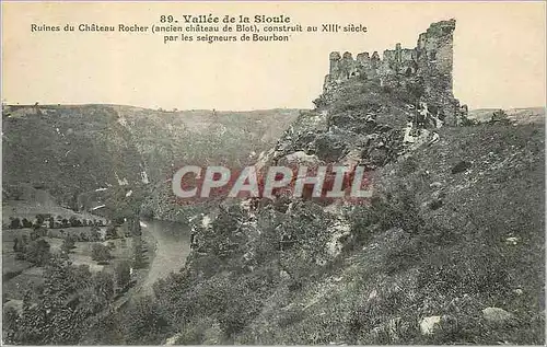 Cartes postales Vallee de la Sioule Ruines du Chateau Rocher (ancien chateau de Blot) construit au XIIIe siecle