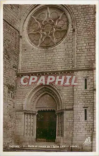 Cartes postales Caussade Porte et rosace de l'Eglise (XIVeme Siecle)