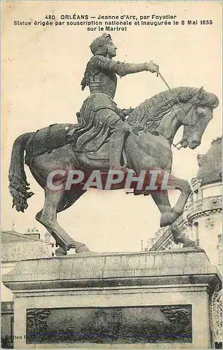 Ansichtskarte AK Orleans Jeanne d'Arc par Froyatier Statue erigee par souscription nationale et Inauguree le 8 Ma