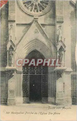 Ansichtskarte AK Montpellier Porche de l'Eglise Ste Anne