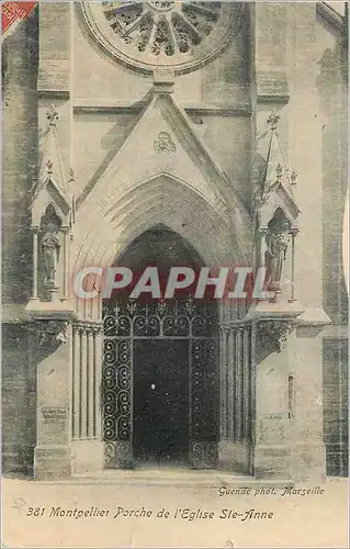Cartes postales Montpellier Porche de l'Eglise Ste Anne