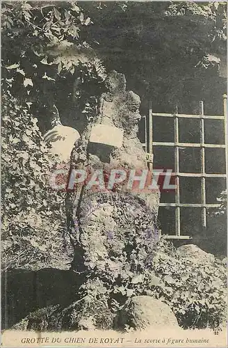 Cartes postales Grotte du Chien de Royat La Scorte a figure bunaine