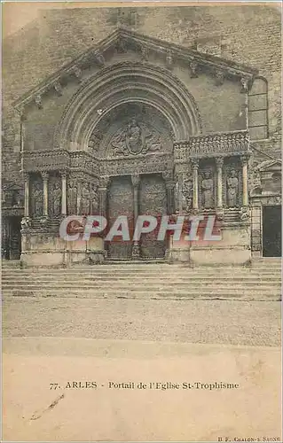 Cartes postales Arles Portail de l'Eglise St Trophisme