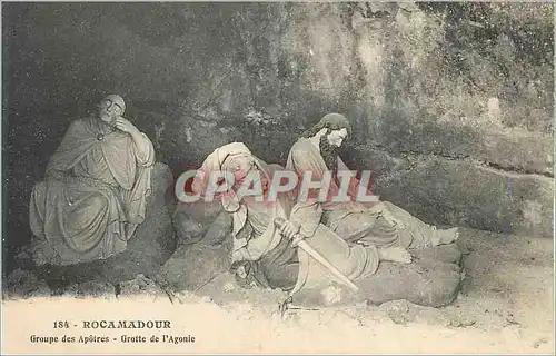 Cartes postales Rocamadour Groupe des Apotres Grotte de l'Agonie