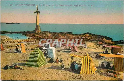 Cartes postales Saint Nazaire La Plage et le Monument Americain