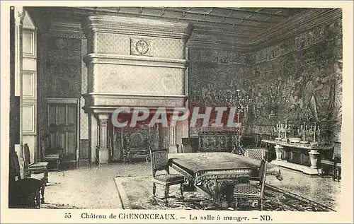 Cartes postales Chateau de Chenonceaux La Salle a manger