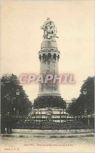 Cartes postales Troyes Monument des Enfants de l'Aube