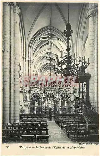 Cartes postales Troyes Interieur de l'Eglise de la Magdeleine