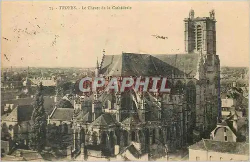 Ansichtskarte AK Troyes Le Chevet de la Cathedrale