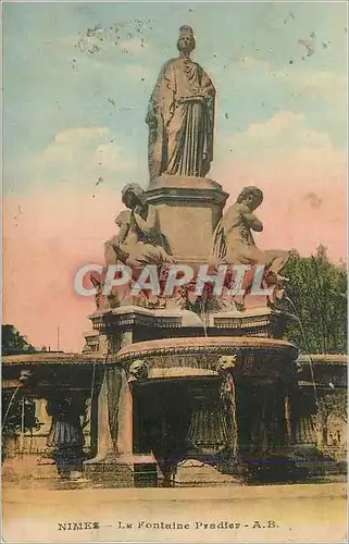 Ansichtskarte AK Nimes La Fontaine Pradier