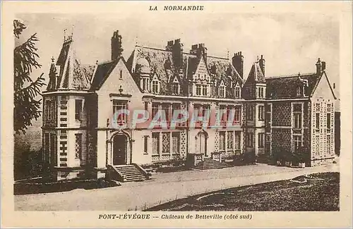 Cartes postales La Normandie Pont l'Eveque Chateau de Belleville (Cote sud)