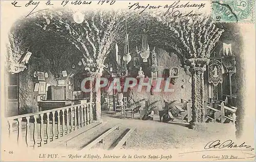 Cartes postales Le Puy Rocher d'Espaly Interieur de la Grotte Saint Joseph
