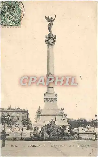 Ansichtskarte AK Bordeaux Monument des Girondias