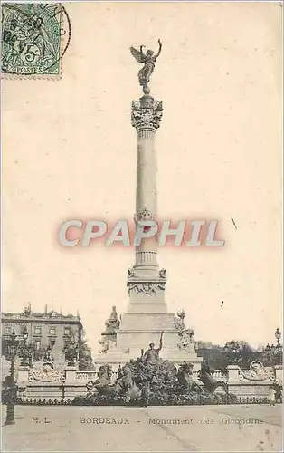 Cartes postales Bordeaux Monument des Girondias
