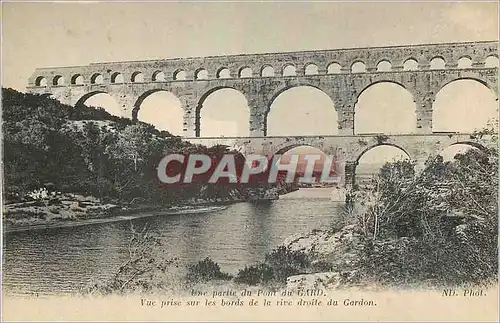 Ansichtskarte AK Une Partie du Pont du Gard Vue prise sur les bords de la rive droite du Gardon