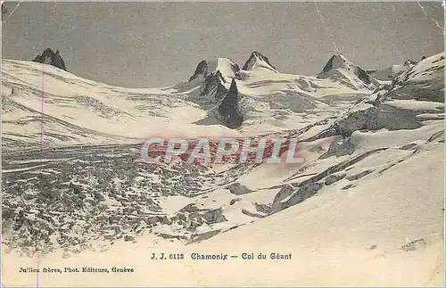 Cartes postales Chamonix Col du Geant