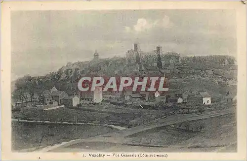Cartes postales Vezelay Vue Generale (Cote sud Ouest)